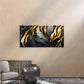 Modern Black Gold Tiger Stripe Wall Art Canvas Office Home Room Framed 120x60cm