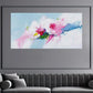 Contemporary Two Pink Flowers Wall Art wall canvas office home room framed 120x60cm
