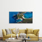 Drone Shot Breathtaking Shore Wall Art Canvas Office Home Room Framed 120x60cm