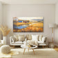 Golden Fields Near Farm Wall Art Canvas Office Home Room Framed 120x60cm
