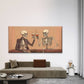 Modern Halloween Funny Skulls Wall Art Canvas Office Home Room Framed 120x60cm