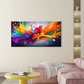 Colorful Paint Splash Design Wall Art Canvas Office Home Room Framed 120x60cm