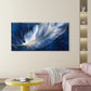 Blue And White Feather Wall Art Canvas Office Home Room Framed 120x60cm