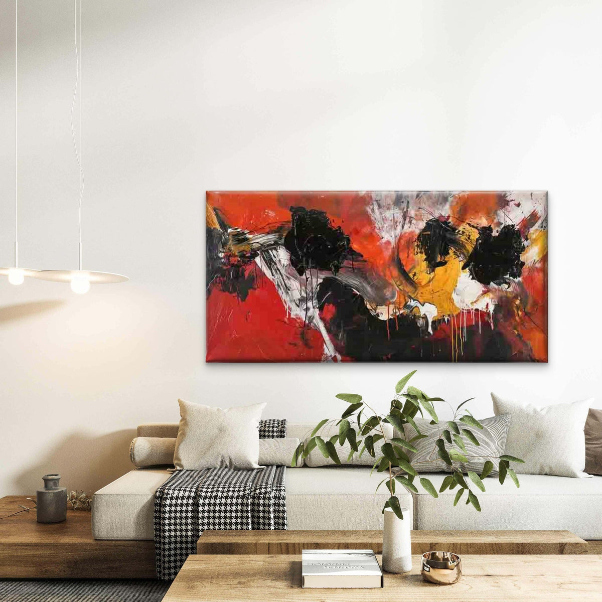 Featuring an Abstract Splash Wall Art Canvas Office Home Room Framed 120x60cm