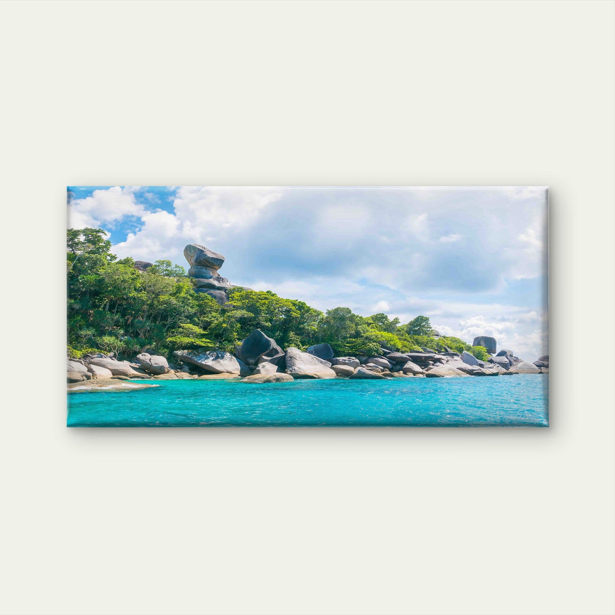 Beautiful Island Andaman Shore Wall Art Canvas Office Home Room Framed 80x45cm