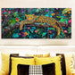 3pcs The Leopard on the Branch Metal Print Ready to Hang Art
