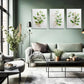 3pcs Green Plant Modern Leaf Design Metal Print Ready to Hang Art