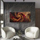 Celestial Vortex Of Gold Wall Art Canvas Office Home Room Framed 120x60cm