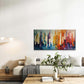 Abstract City Skyline Painting Wall Art Canvas Office Home Room Framed 120x60cm