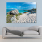 Idyllic Caribbean Beach With White Sand Print 100% Australian Made Stretched Canvas Ready to Hang - BC-130