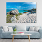 Idyllic Caribbean Beach With White Sand Print 100% Australian Made Stretched Canvas Ready to Hang - BC-130