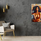 Classy Woman with a Glass of Wine Print 100% Australian Made 40x60cm Stretched Canvas Ready to Hang