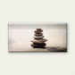 Zen Stacked Stones Beach Pebbles Wall Art Canvas Office Home Framed 120x60cm