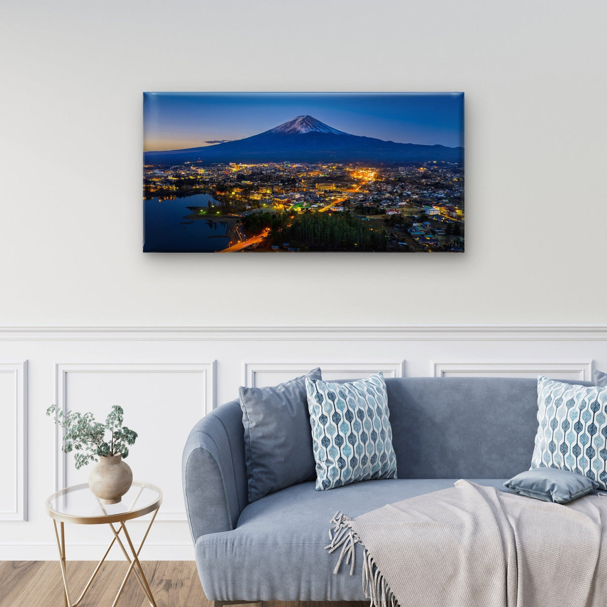Fuji Mountains Fujikawaguchiko City Japan Wall Art Canvas Office Home Room Framed 120x60cm