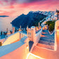 Sunset On Famous Greek Resort Print 100% Australian Made Stretched Canvas Ready to Hang - CT-131