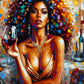 Classy Woman with a Glass of Wine Print 100% Australian Made 40x60cm Stretched Canvas Ready to Hang