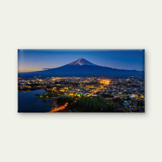 Fuji Mountains Fujikawaguchiko City Japan Wall Art Canvas Office Home Room Framed 80x45cm