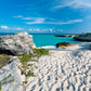 Idyllic Caribbean Beach With White Sand Print 100% Australian Made Stretched Canvas Ready to Hang - BC-130