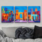 3pcs Luxurious Colored Gate Metal Print Ready to Hang Art