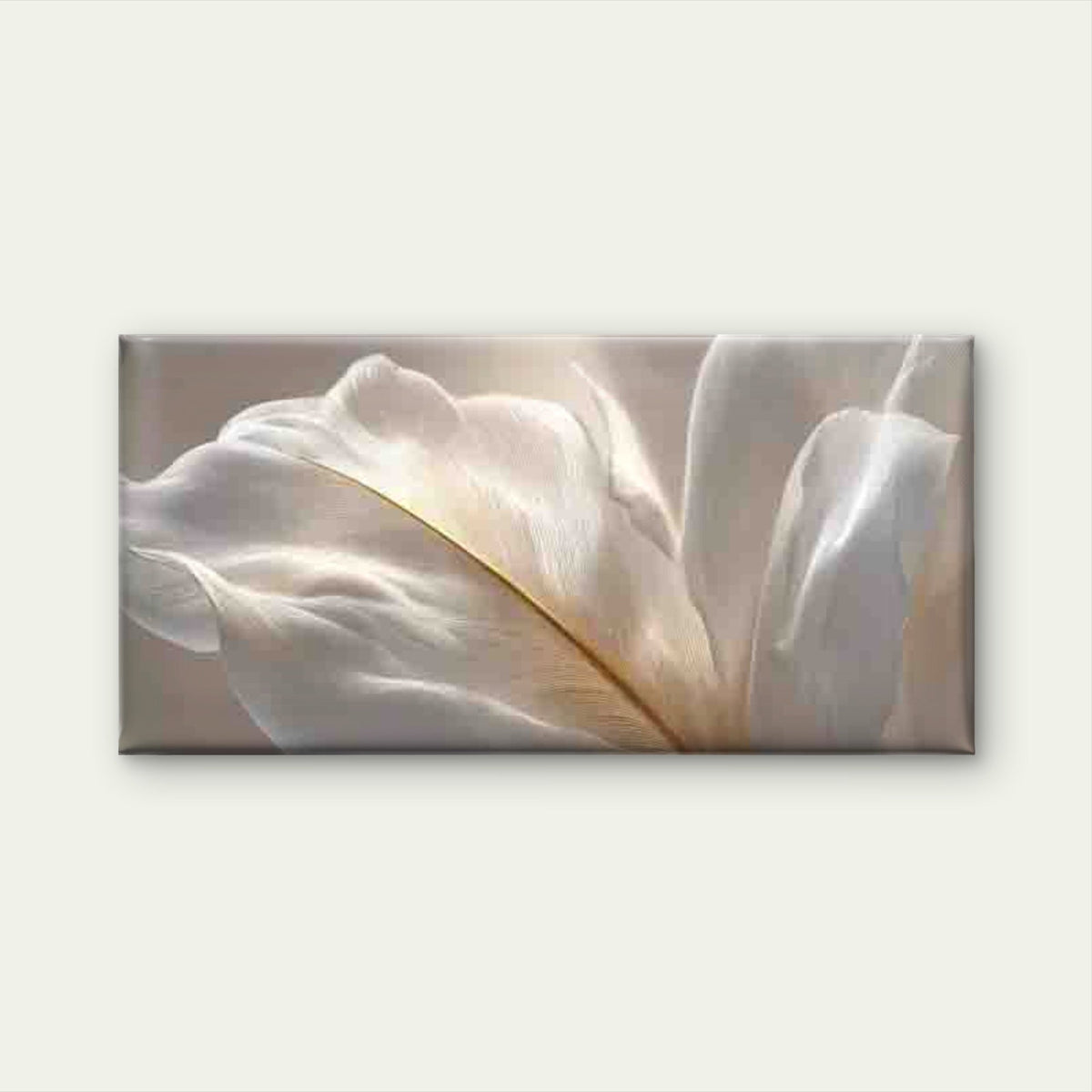 Elegant Feather a Soft Touch Wall Art Canvas Office Home Room Framed 120x60cm