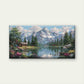 Mountain Lake Serenity Wall Art Canvas Office Home Room Framed 120x60cm