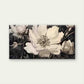 Black And White Floral Wall Art Canvas Office Home Room Framed 80x45cm
