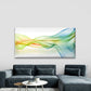 Abstract Wavy Lines Background Wall Art Canvas Office Home Room Framed 120x60cm