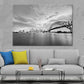 Panorama of Sydney Harbour B&W Print 100% Australian Made Stretched Canvas Ready to Hang - AU-131