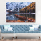 Lago di Braies Lake & Boats Scenery Print 100% Australian Made Stretched Canvas Ready to Hang - NT-131