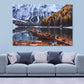 Lago di Braies Lake & Boats Scenery Print 100% Australian Made Stretched Canvas Ready to Hang - NT-131