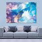 Blue Purple & Gold Ink Abstract Print 100% Australian Made Stretched Canvas Ready to Hang - AB-131