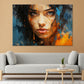 Abstract Girl Closeup Oil Painting Print 100% Australian Made Stretched Canvas Ready to Hang - FS-131