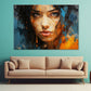 Abstract Girl Closeup Oil Painting Print 100% Australian Made Stretched Canvas Ready to Hang - FS-131