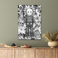 Black And White Graffiti Cartoon Figure with Sad Face Print 100% Australian Made 40x60cm Stretched Canvas Ready to Hang