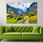 Waterfall In Lauterbrunnen Village Print 100% Australian Made Stretched Canvas Ready to Hang - CT-132