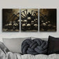 3pcs Spider and Bone Design Metal Print Ready to Hang Art