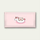 Kawaii Piglet Float Pastel Pink Wall Art Canvas Office Home Room Framed 120x60cm
