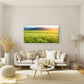 Green Wheat Field Countryside Blowing Wind Wall Art Canvas Office Home Room Framed 80x45cm