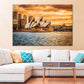 Opera House Sky line View Sunset Print 100% Australian Made Stretched Canvas Ready to Hang - AU-132