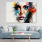 Abstract Woman Face Closeup Painting Print 100% Australian Made Stretched Canvas Ready to Hang - FS-132