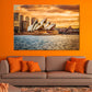 Opera House Sky line View Sunset Print 100% Australian Made Stretched Canvas Ready to Hang - AU-132