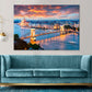 Chain Bridge in Pest City Print 100% Australian Made Stretched Canvas Ready to Hang - CT-133