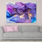 Purple Blue & Gold Abstract Print 100% Australian Made Stretched Canvas Ready to Hang - AB-132