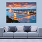 Chain Bridge in Pest City Print 100% Australian Made Stretched Canvas Ready to Hang - CT-133