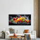 Images of Fresh Fruit Splashes Wall Art Canvas Office Home Room Framed 120x60cm