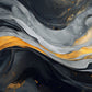 Modern Gold Marble Liquid Ink Wall Art Canvas Office Home Room Framed 120x60cm