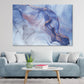 Grey & Blue Fluid Abstract Print 100% Australian Made Stretched Canvas Ready to Hang - AB-133