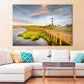 Sunrise Bodie Island Lighthouse With Cloudy Blue Sky Print 100% Australian Made Stretched Canvas Ready to Hang - CT-134