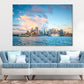 Downtown Sydney Skyline in Australia At Twilight Print 100% Australian Made Stretched Canvas Ready to Hang - AU-133