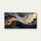 Modern Gold Marble Liquid Ink Wall Art Canvas Office Home Room Framed 80x45cm